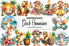 Hawaiian Tropical Duck Clipart Bundle