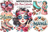 Retro Mama Clipart Bundle