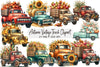 Autumn Vintage Truck Clipart Bundle