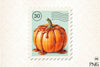Pumpkin Postage Stamp Clipart Bundle