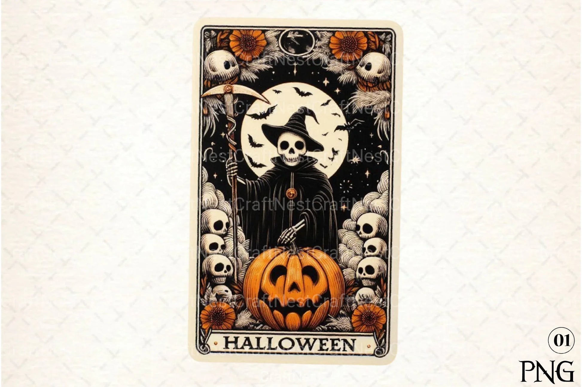 Halloween Tarot Card Clipart Bundle 33 - CraftNest - Digital Crafting and Art