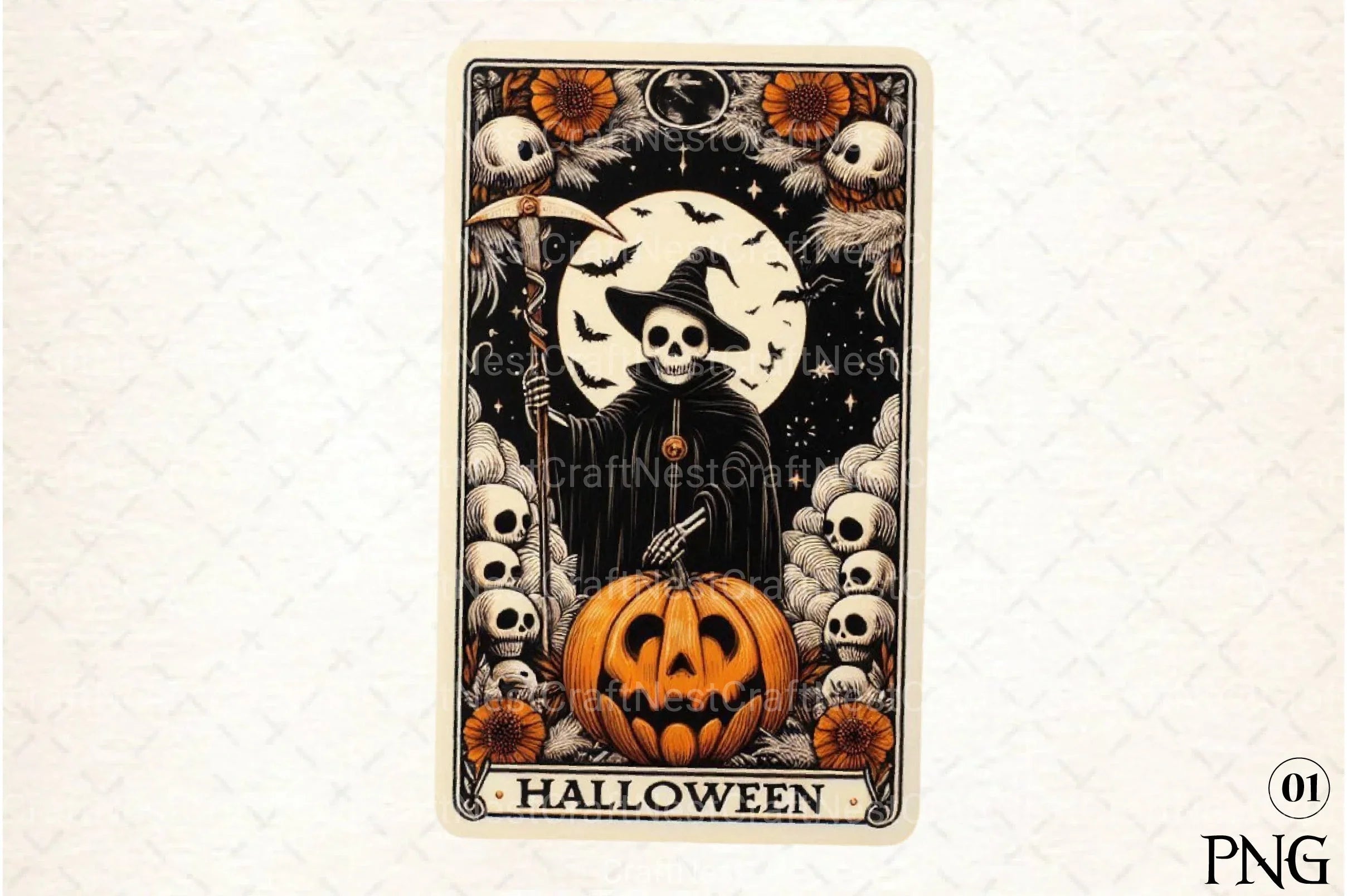 Halloween Tarot Card Clipart Bundle 33 - CraftNest - Digital Crafting and Art