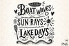 Summer Lake Days Boat Waves Sun Rays Clipart Bundle
