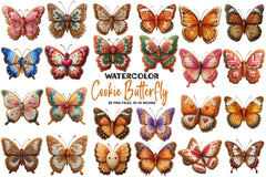Gingerbread Cookie Butterfly Clipart Bundle - CraftNest - Digital Crafting and Art