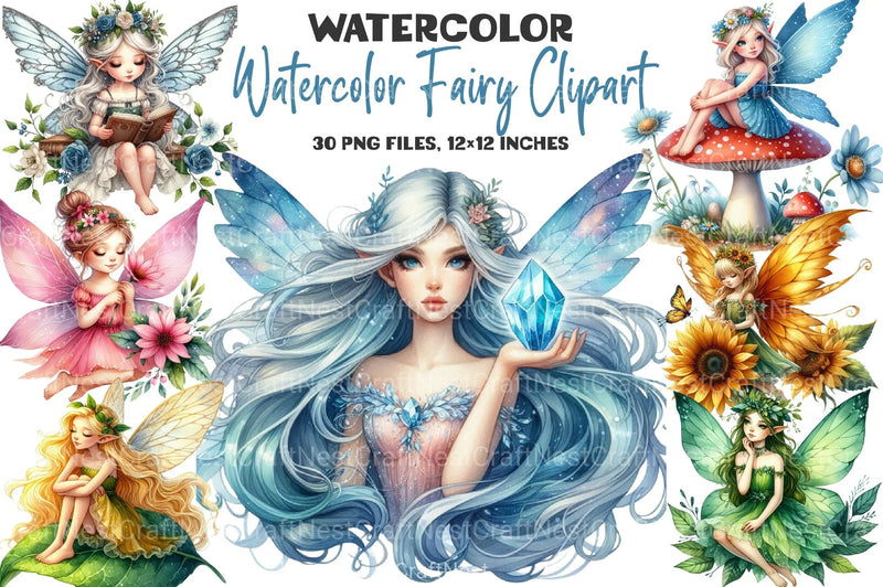 Fairy Clipart Bundle for Creative Projects - CraftNest - Digital Crafting and Art