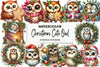 Christmas Cute Owl Clipart Bundle