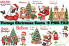 Vintage Christmas Santa Clipart Bundle