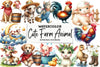 Cute Farm Animal Clipart Bundle