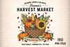 Rustic Fall Farmhouse Market Sign Clipart Bundle