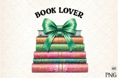 Book Lover Coquette Bow Clipart Bundle - CraftNest - Digital Crafting and Art