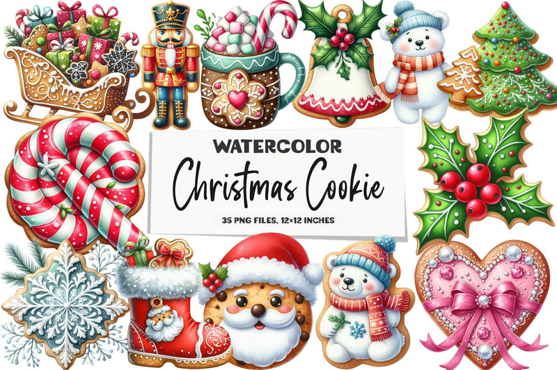 Christmas Cookie Clipart Bundle - CraftNest - Digital Crafting and Art
