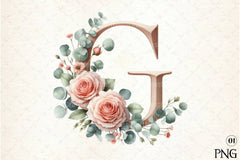 Floral Alphabet Clipart Bundle 29 - CraftNest - Digital Crafting and Art