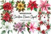Christmas Flowers Design Clipart Bundle