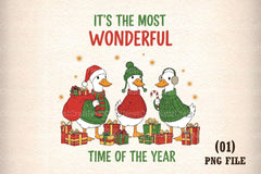 Christmas Goose Trio Illustration Clipart Bundle - CraftNest - Digital Crafting and Art