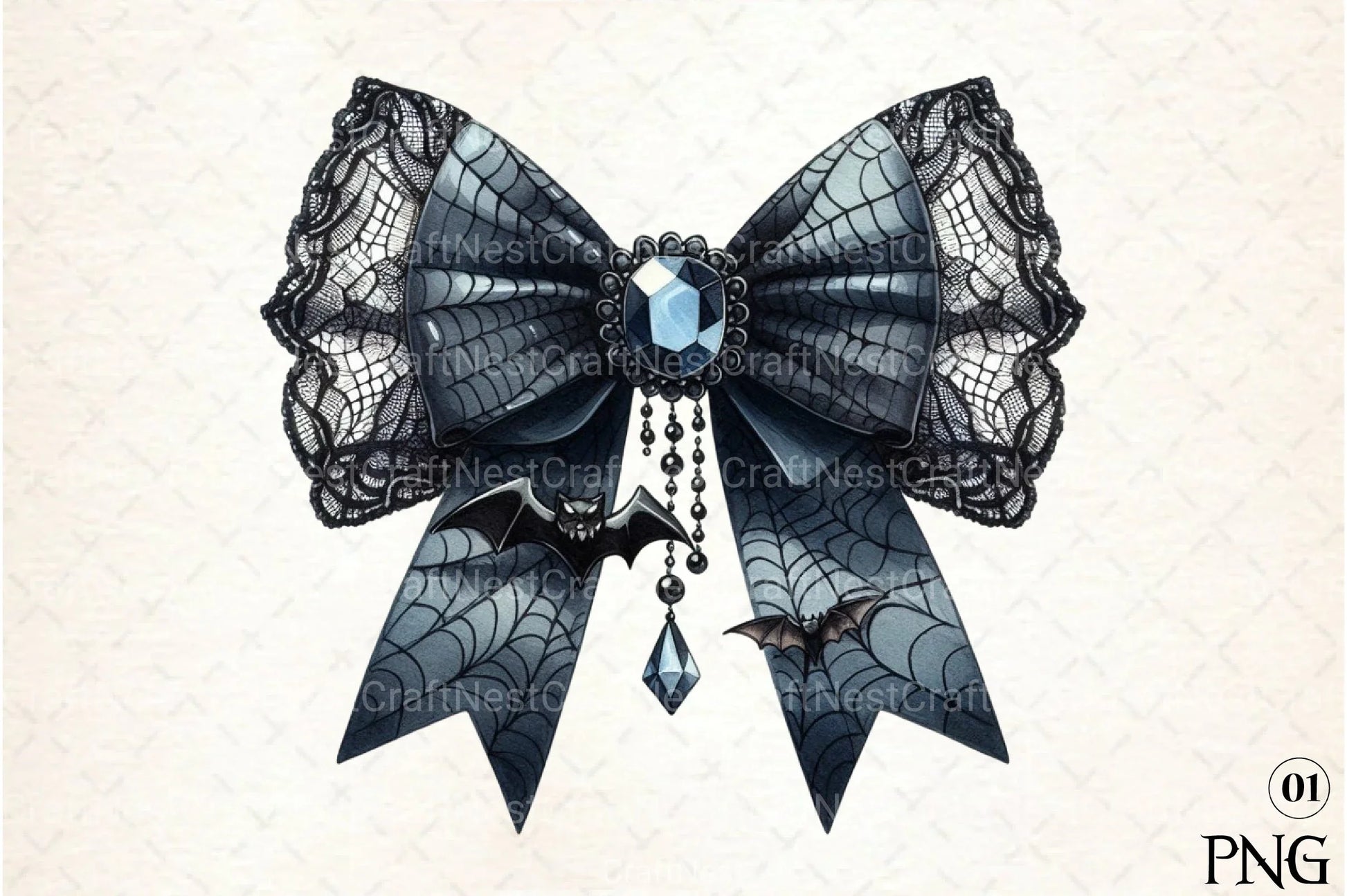 Halloween Coquette Bow Clipart Bundle 25 - CraftNest - Digital Crafting and Art