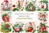 Spring Strawberry Fairy Garden Clipart Bundle