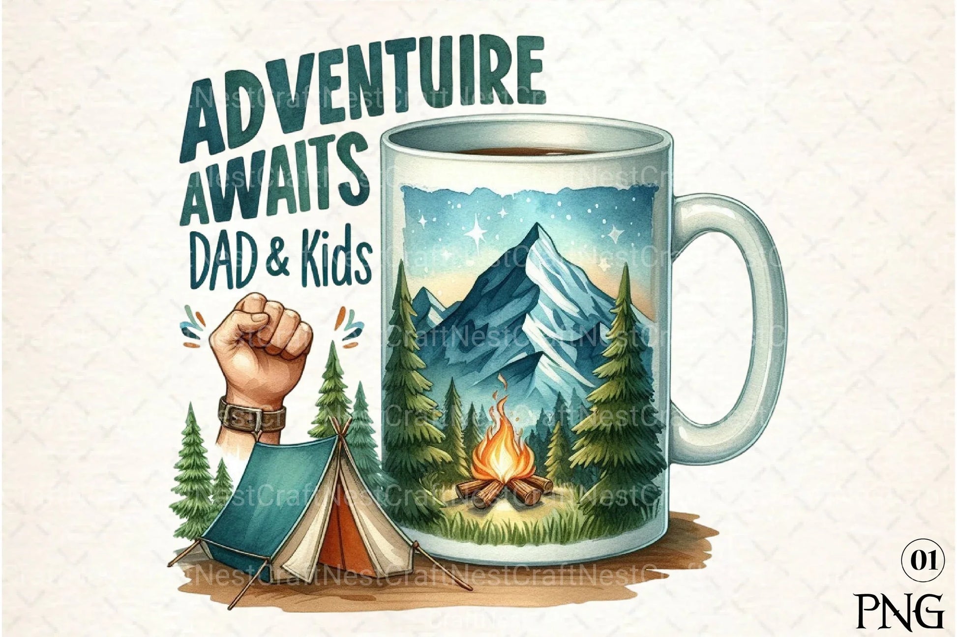 Kids Father’s Day Fist Bump Clipart Bundle 7 - CraftNest - Digital Crafting and Art