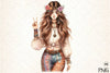 Tribal Boho Girl Clipart Bundle