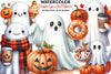 Pumpkin Spice Ghost Halloween Clipart Bundle