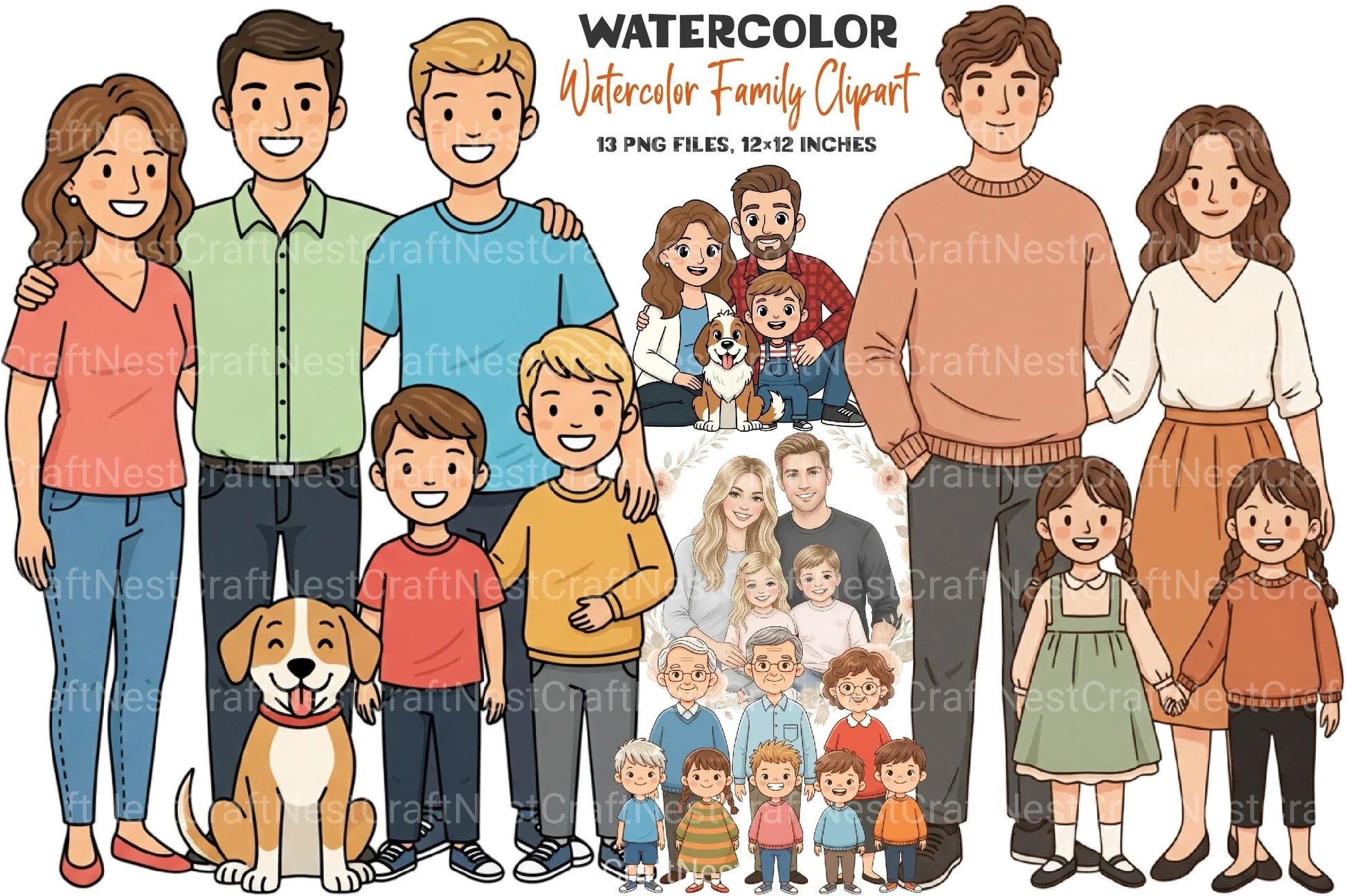 Family Clipart Bundle - CraftNest - Digital Crafting and Art