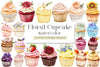 Floral Cupcake Clipart Bundle