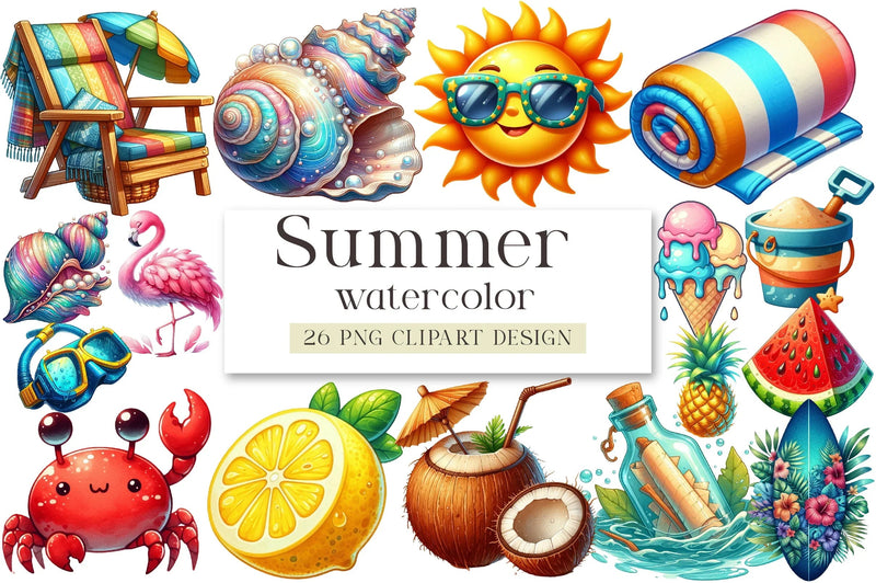 Summer Clipart Bundle - CraftNest - Digital Crafting and Art