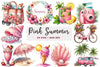 Pink Summer Clipart Bundle