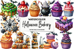 Halloween Bakery Clipart Bundle - CraftNest - Digital Crafting and Art