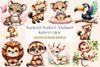 Kawaii Safari Animal Clipart Bundle