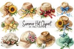 Summer Hat Clipart Bundle - CraftNest - Digital Crafting and Art