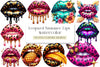 Leopard Summer Lips Clipart Bundle