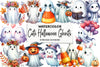 Cute Halloween Ghosts Clipart Bundle
