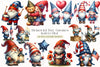 Memorial Day Gnomes Clipart Bundle