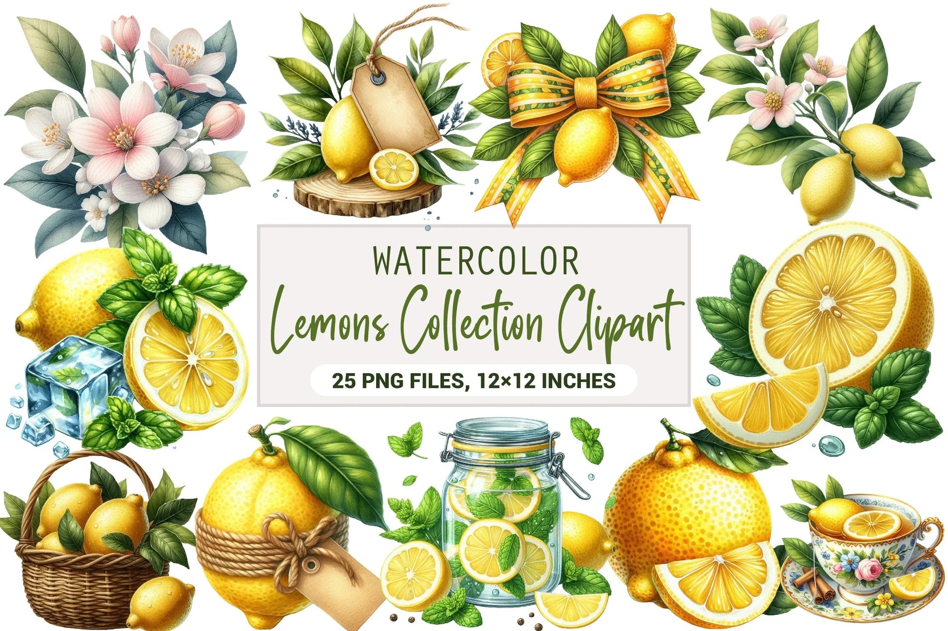 Lemon Clipart Bundle Collection - CraftNest - Digital Crafting and Art