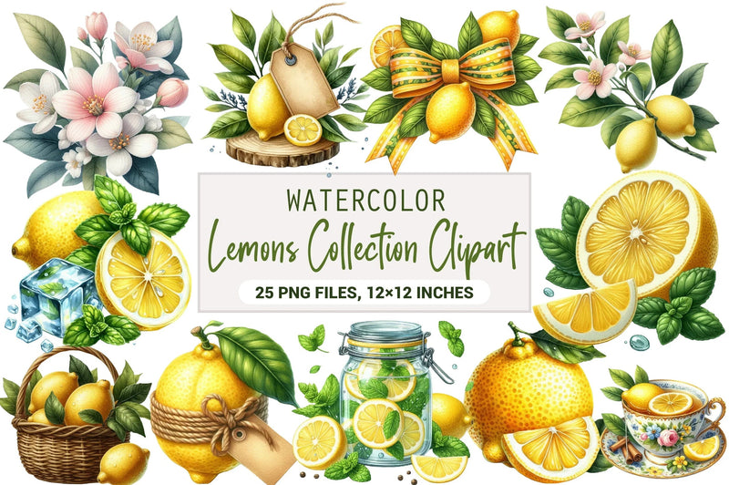 Lemon Clipart Bundle Collection - CraftNest - Digital Crafting and Art