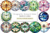 Dragonfly Stained Glass Clipart Bundle