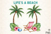 Summer Beach Flower Clipart Bundle