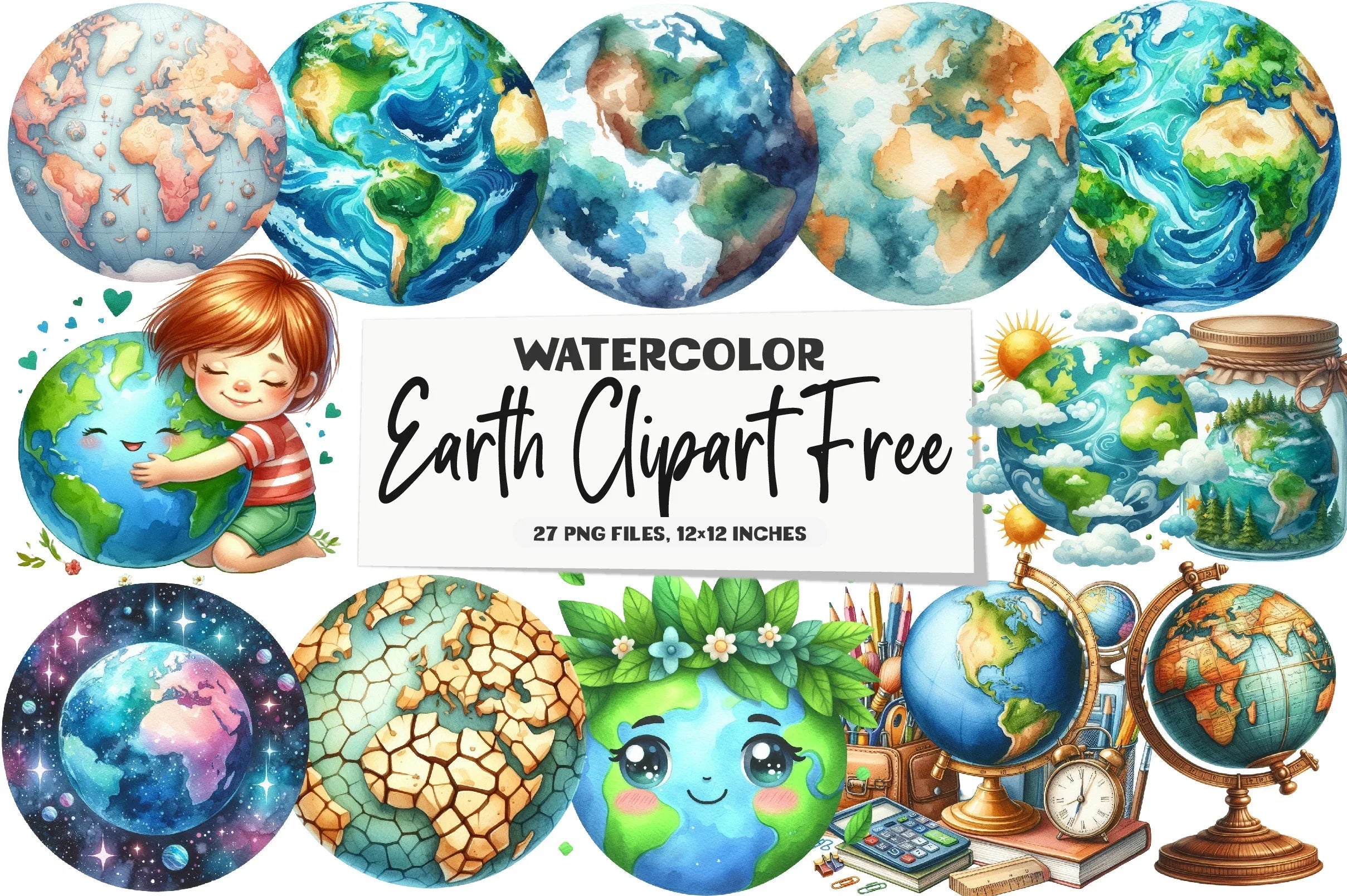 Earth Free Clipart Bundle - CraftNest - Digital Crafting and Art