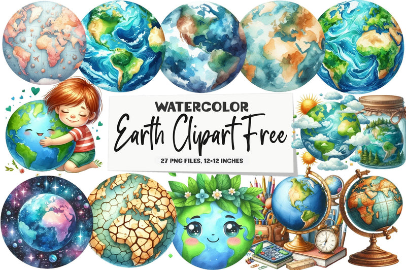 Earth Free Clipart Bundle - CraftNest - Digital Crafting and Art
