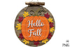 Hello Fall Door Hanger Clipart Bundle
