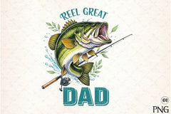 Retro Reel Great Dad Fishing Clipart Bundle - CraftNest - Digital Crafting and Art