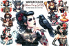 Halloween Pin-Up Girl Clipart Bundle