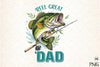 Retro Reel Great Dad Fishing Clipart Bundle