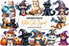 Witch Cats Clipart Bundle