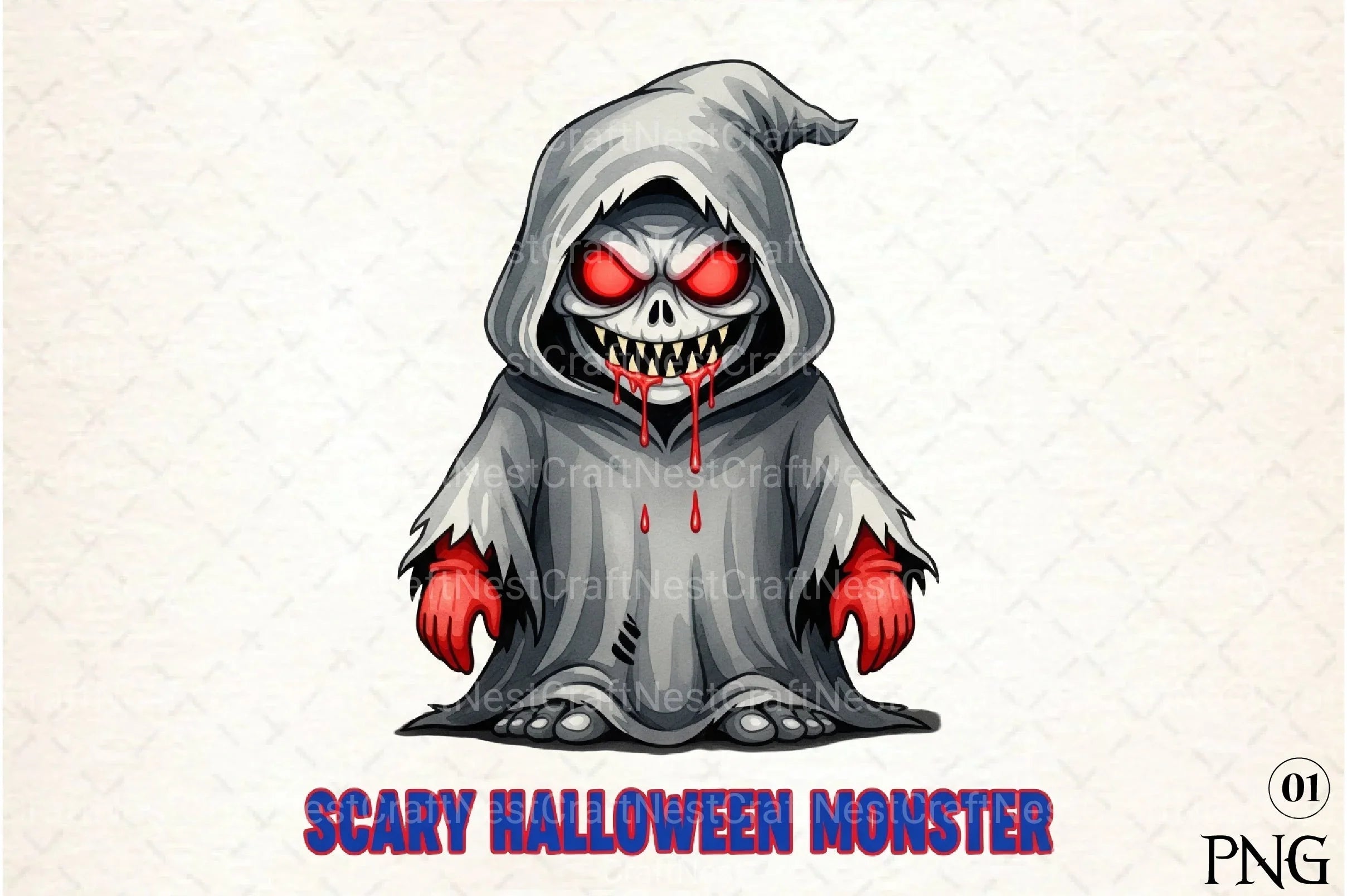 Scary Halloween Monster Clipart Bundle - CraftNest - Digital Crafting and Art