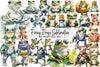 Funny Frogs Clipart Bundle