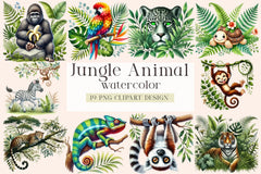 Jungle Animal Clipart Bundle - CraftNest - Digital Crafting and Art