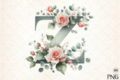 Floral Alphabet Clipart Bundle 17 - CraftNest - Digital Crafting and Art