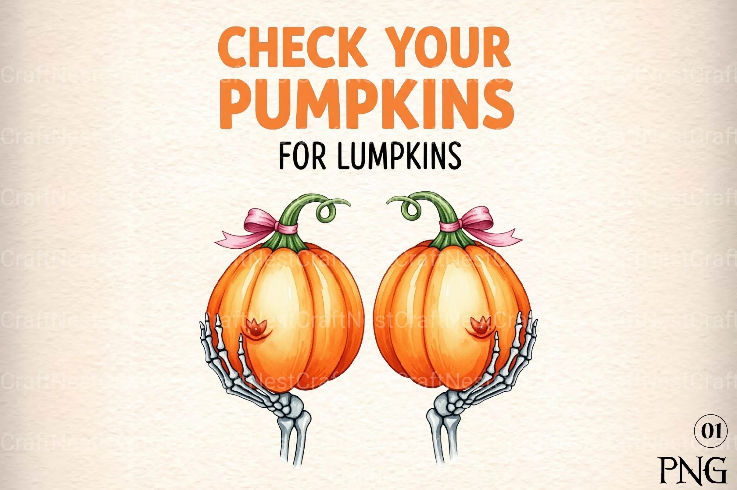 Halloween Breast Cancer Clipart Bundle 6 - CraftNest - Digital Crafting and Art