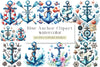 Blue Anchor Clipart Bundle